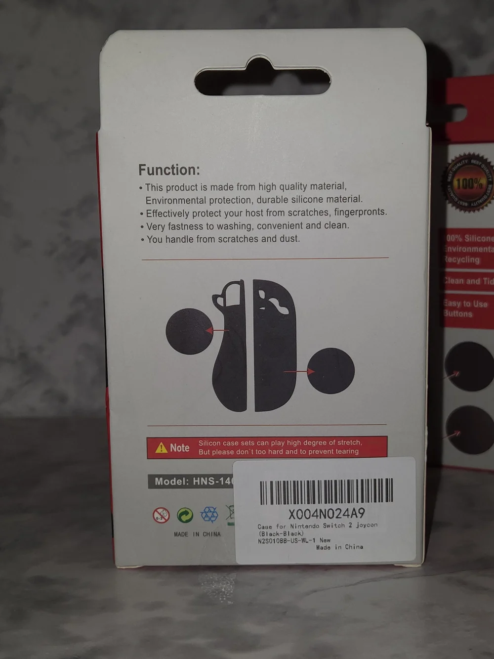 Silicone Case for Joy-Con Controllers Black Compatable With NS 2